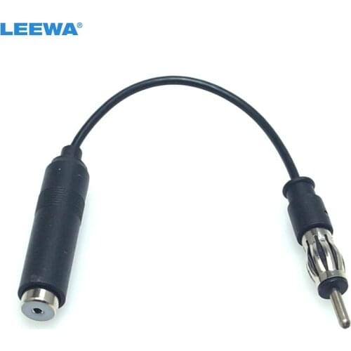 LEEWA 1PC Auto Car Stereo Audio Radio ISO TO DIN Male Aerial AM/FM Antenna Extension Cable Plug Adapter#6011