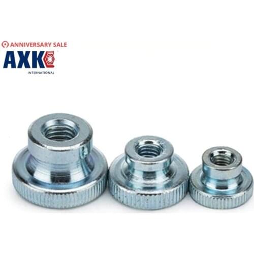 Axk 20pcs/lot Gb806 M3 M4 M5 M6 M8 Galvanized Knurled Thumb Nut Iinstrument Hand Tighten