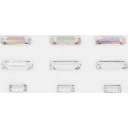 5x10/6x18mm 50pcs Flatback Rhinestones Round Acrylic Beads For Clothes Shoes Arts Crafts Sewing Apparel Fabric Rhinestones DIY