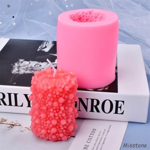 Cylinder Silicone Candle Mold Bubble Soap Die Column Shape Resin Crafts Party Christmas Decoration Wedding 3D Handmade Gypsum
