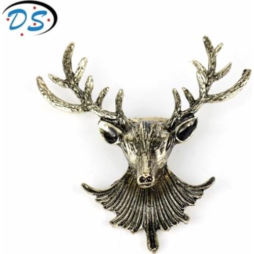 Wild Vintage Brooches for Woman Men Shirt Suit Deer Brooch Pins Alloy Jewelry Christmas Gifts