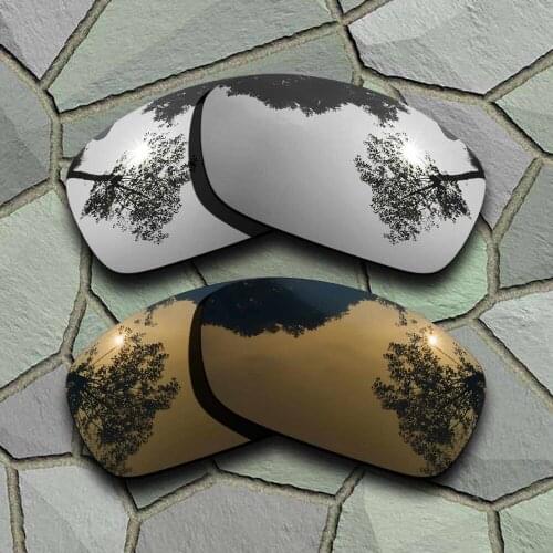 Chrome&Bronze Copper Sunglasses Polarized Replacement Lenses for Oakley Hijinx