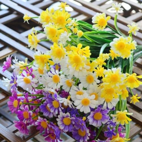 Artificial Daisy Flowers Outdoor Fake Flowers For Decoration No Fade Faux Plastic Flower Garden Porch Window Box Décor