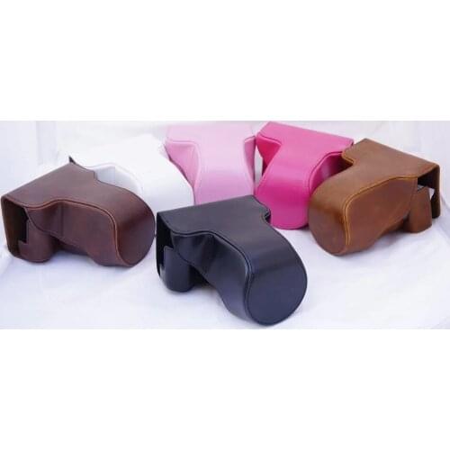 Classical Camera Bag For Fuji XA3 X-A3 xa3 16-50mm PU Leather Case Cover Colors Black Brown Pink White