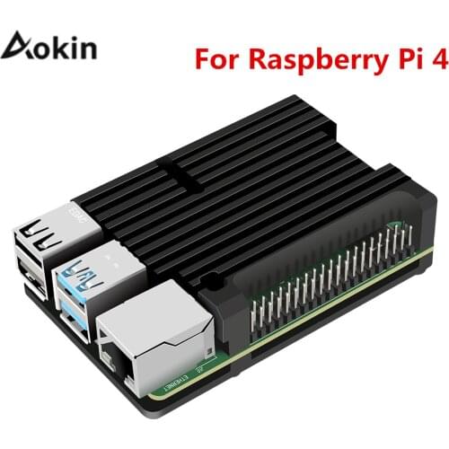 Raspberry Pi 4 Case Model B Aluminum Alloy Case Passive Cooling Shell Metal Enclosure Heat Dissipation Protective case