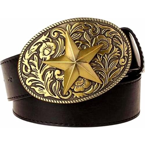 Fashion belt men Tang dynasty flower design belt Arabesque pattern Tang Cao Pentagram Fashion elements popular belts women