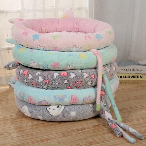 Soft Fleece Cat Bed Dog Basket Puppy Sleeping Mat Bed Chihuahua Round Pad Pet Cushion Small Medium Dogs Kennel Cama Cachorro