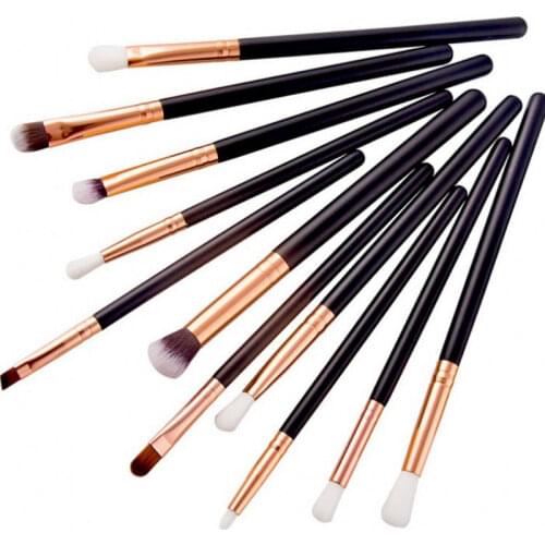 Makeup Brush Set Liquid Foundation Eyeshadow Eyeliner HighLight Lip Brushes Nylon Metal Makeup Brushes Cosmetics Tools 12 pcs