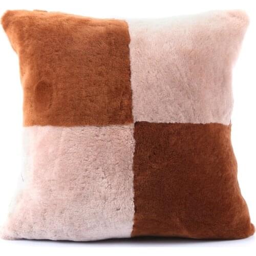 Genuine lamb fur, comfortable and soft square pillow hotel home living room bedroom sofa decorative ornament pillow