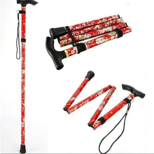 Walking Stick Easy Adjustable Height Folding Extendable Walking Cane Lightweight Flexible and Durable Walking Aid