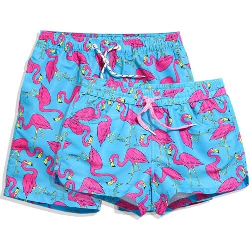 Couple Board Shorts Quick Dry Beach Swim Shorts Men Women Swimming Trunks for Bathing Surfing maillot de bain Lover Boardshorts