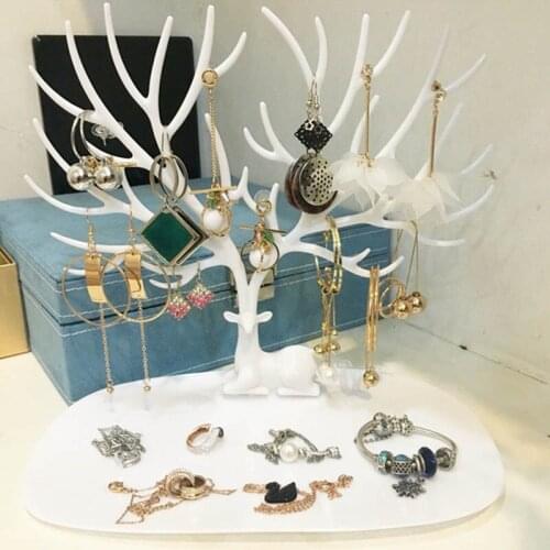 High Quality Deer Antlers Stand Display Holder Show Rack Display Necklace Organizer Jewelry Organizer 3 Color Necklace Earring