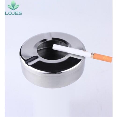 Portable Home Metal Ashtray Round Ashtray Square Large Capacity Cigarette Ash Tray Push Down Smoking