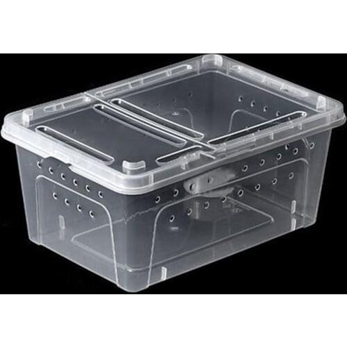 For Snake Spide Transparent PP Habitat House Container Scorpion Lizard Pet Supplies Food Feeding Reptile Box Breeding Terrarium