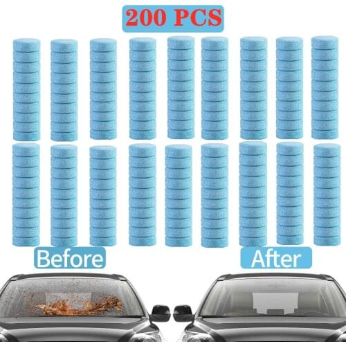 20/50/100/200 Pcs Car Effervescent Washer tablet Auto Window Cleaning Car Solid Wiper Fine Windshield Glass Cleaner Accessories