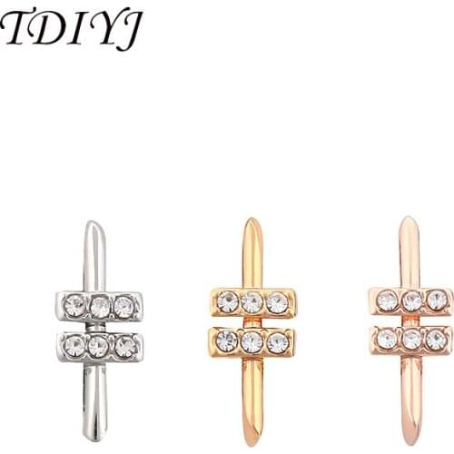 TDIYJ Newest Crystal Pave Equation Sign Charms Keeper fit for Leather Keepers Wrappable Bracelet for Women Jewelry 12Pcs/lot