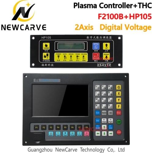 THC+Plasma Controller Kit HP105 Torch Height Controller With Digital Display F2100B 2 Axis Plasma Control System NEWCARVE