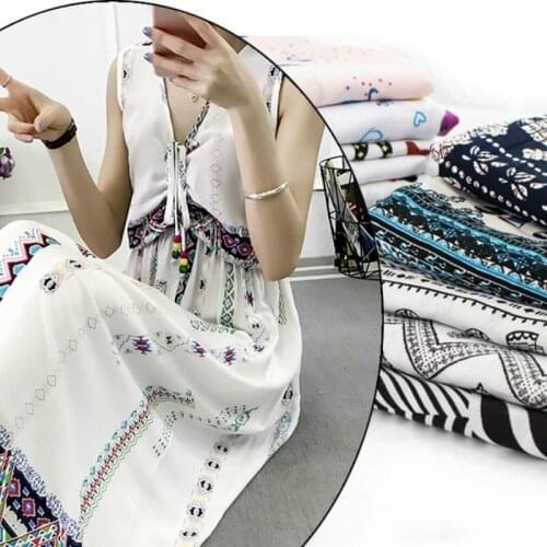 100x150cm Artificial Cotton Cartoon Print Fabric Soft Close To Skin Garment Dress Childrens Apparel Material Rayon Fabrics