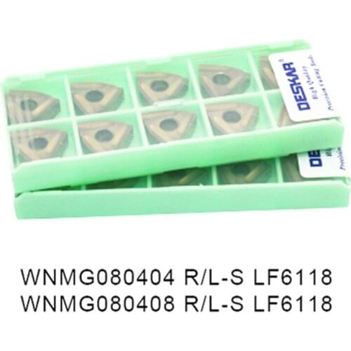 Deskar Turning Tools WNMG080404R-S Cutting Tool WNMG080408 R-S L-S LF6118 For Stainless Steel Insert Lathe Tools Carbide inserts