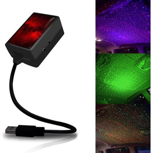 USB Universa Automatic Rotation LED Car Roof Star Night Light DJ Disco Stage Laser Projector Lamp For Wedding Home Party Decor