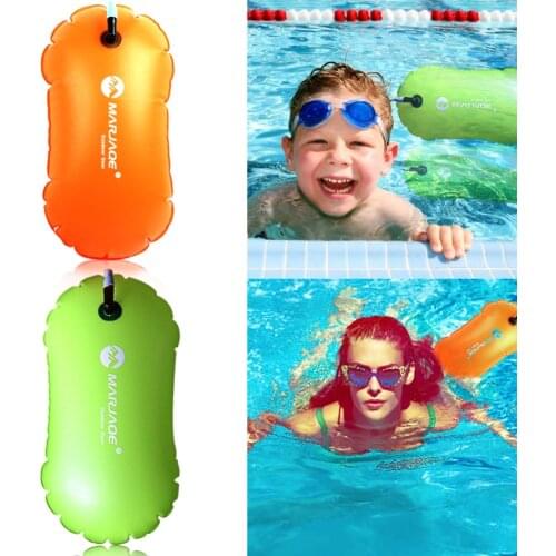 1pc Swimming Lifebuoy Waterproof PVC Float Bag Inflatable Swim Buoy Water Sport Lifesaver Air Dry Tow Sailing Flotation Bag Safe