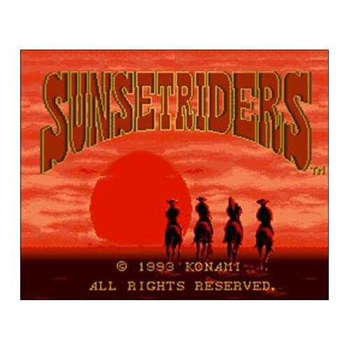 Sunset Riders 16 bit Big Gray Game Card For USA NTSC Game Player