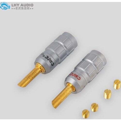 1 pair of CMC 0638-WF pure copper gold-plated banana plug/speaker wire terminal