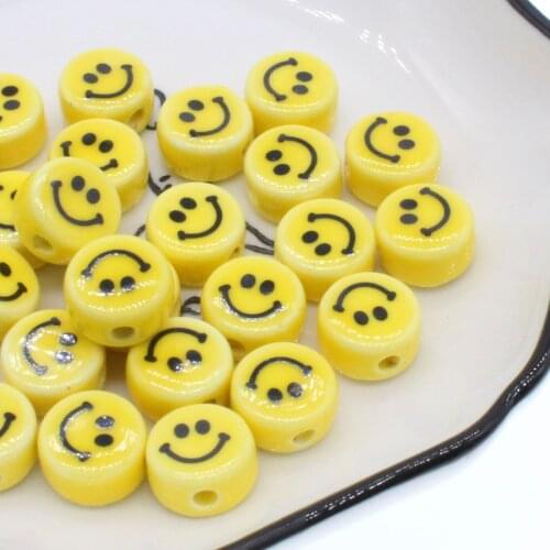 20pcs Smile ceramics Beadsfor Jewelry Making,Earring Making Necklace Accessories 10MM