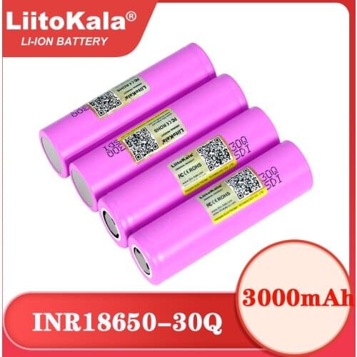 Liitokala 3.7V 18650 Original ICR18650 30Q 3000mAh Li-Ion Rechargeable battery for Electronic tools Batteries