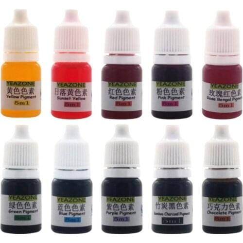 5ml 10 Colors Handmade Soap Material Pigment Colorant Handmade Soap Dye Pigments Base Color Liquid Pigment DIY Manual Soap Tool