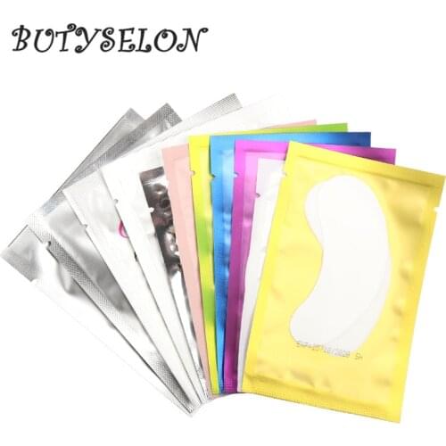 50pairs Eyelash Extension Paper Patches Grafted Eye Stickers 11Colors Eyelash Under Eye Pads Eye Paper Patches Tips Sticker