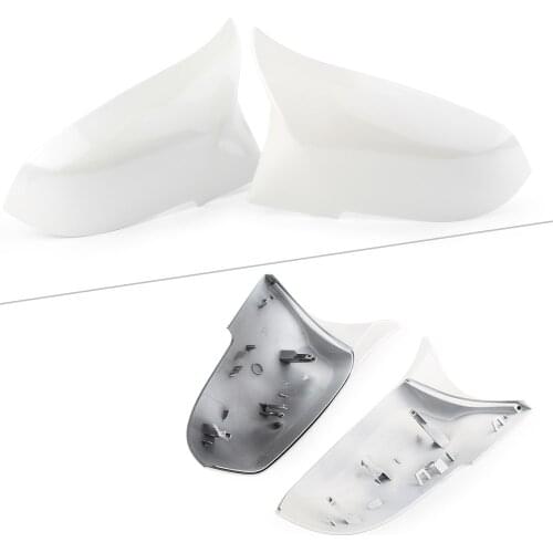 Car Rear View Side Mirror Cover Trim For BMW F30 F31 F32 F35 F36 2014 2015 2016 2017 2018 White ABS Plastic 2pcs