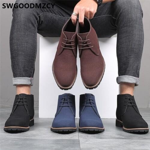 Chukka Boots Men Ankle Boots Men Desert Boots Shoes Men Zapatos De Hombre De Vestir Formal Buty Meskie Sepatu Pria Ayakabı 2020