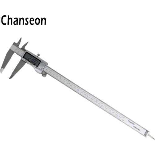 Chanseon Measurement Tool Digital Caliper Precision Stainless Steel Inch/Metric with Extra-Large LCD Screen 0-12Inches/300mm