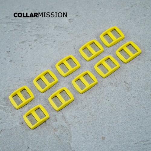 Fine workmanship Colorful plastic slider Tri-Glid for DIY dog collar harness backpack strap 15mm yellow RZK15SJ05