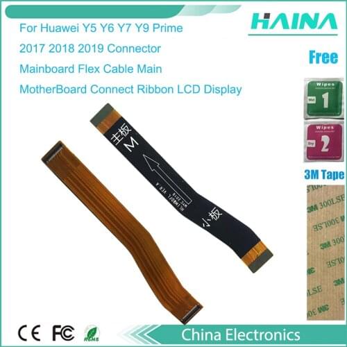 For Huawei Y5 Y6 Y7 Y9 Prime 2017 2018 2019 Connector Mainboard Flex Cable Main MotherBoard Connect Ribbon LCD