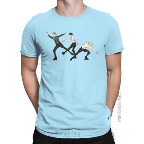 Yuri On Ice Born To Make History T-Shirt Men Funny 100% Cotton Tees O Neck Classic Short Sleeve T Shirt Printed Clothes