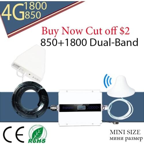 Gsm repeater LTE 1800 repetidor CDMA 850 dual band Mobile Signal Booster repetidor sinal de celular lte1800mhz 850mhz Amplifier