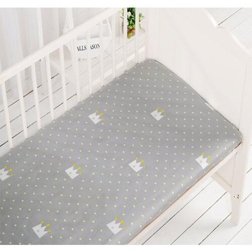 Baby Bed Sheet Set Cotton Cartoon Soft Kids Crib Mattress Covers Baby Bed Protector Newborn Fitted Sheet Infant Baby Bedding