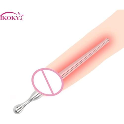 IKOKY Stainless Steel SM Penis Plug Catheter Sounding Dilator Sex Toys for Men Gay Urethral Prince Stretching Horse Stimulate