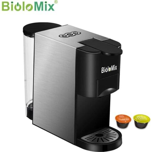 BioloMix 3 in 1 Espresso Coffee Machine 19Bar 1450W Multiple Capsule Coffee Maker Fit Nespresso,Dolce Gusto and Coffee Powder