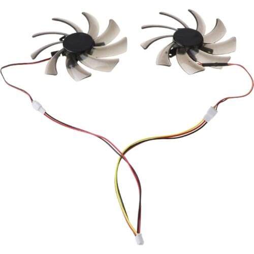 2Pcs 95MM T129215SM 3Pin Cooler Fan Replacement for Gigabyte 7850 Radon R9 270 GTX 670 650 660Ti 550 Graphics Card Cooling Fan