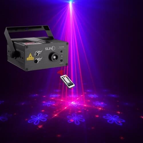SUNY 40 RB Patterns Laser Light Blue LED Stage Light Sound Activated Gobo Projector Show for Club Bar DJ Disco Home Party(Z40RB)
