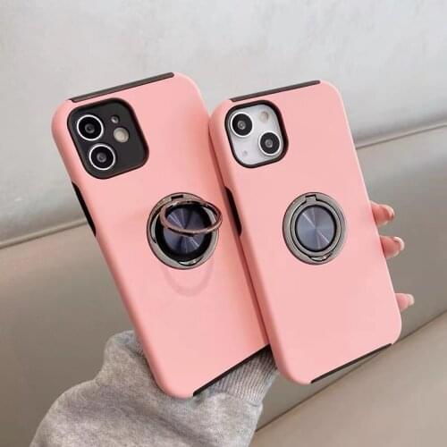 Luxury Magnetic Ring Holder marble Phone Case For iphone 12 mini 11 pro Xs max XR 8 7 6 Plus Finger Ring Car Holder Stand cover