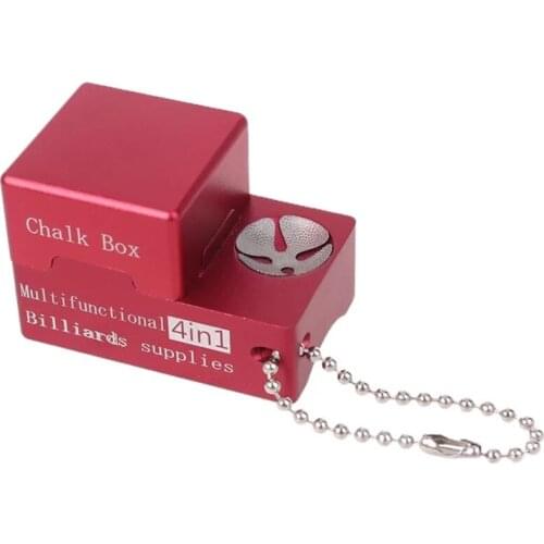 Multifunctional 4 in 1 Aluminum Billiard Cue Tip Tool With Chalk Holder Tip Shaper Snooker Scuffs Pokes