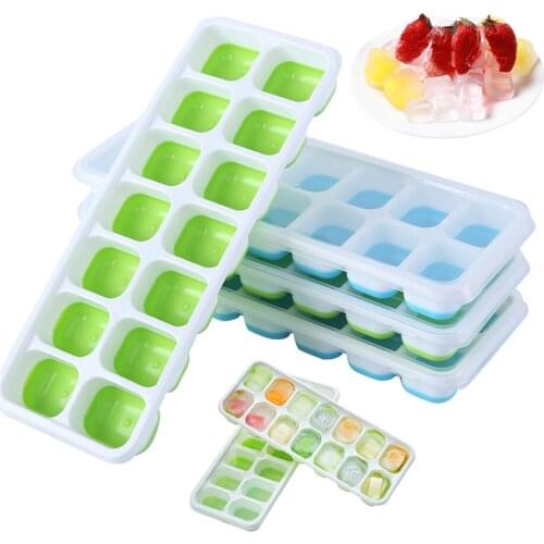 Reusable Silicone Ice Cube Mold For Ice Cube Tray BPA-Free Ice Maker With Removable lid For Cocktail Parties Stackable Ice Tray