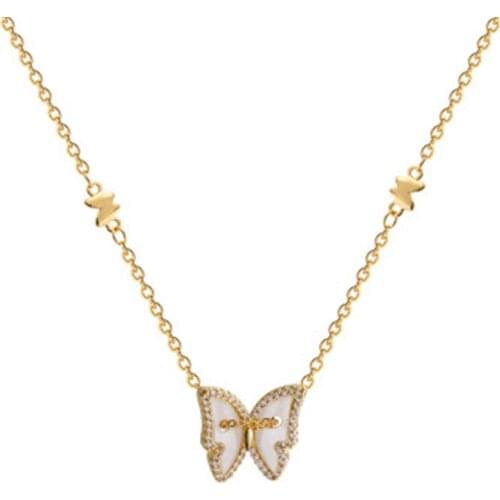 Fashionable new Butterfly Necklace Design feeling Fritillaria clavicle chain Korean style elegant high quality Necklace