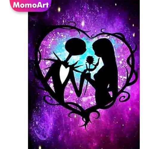MomoArt DIY Diamond Mosaic Love Full Square Diamond Painting Cartoon Cross Stitch Embroidery Needlework Art Halloween Gift