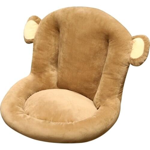 Soft Thickened Plush Backrest Cushion for School Office Comfort Waist Pillow Warm Butt Pads Soft Tatami Mattress Home Decor