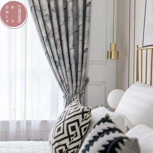 The New Modern Minimalist Living Room Bedroom Blackout Curtains Printed Curtains